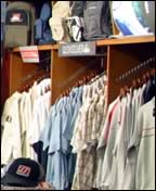 surfwear, menswear and ladieswear at Bilbo Newquay surf shop, UK